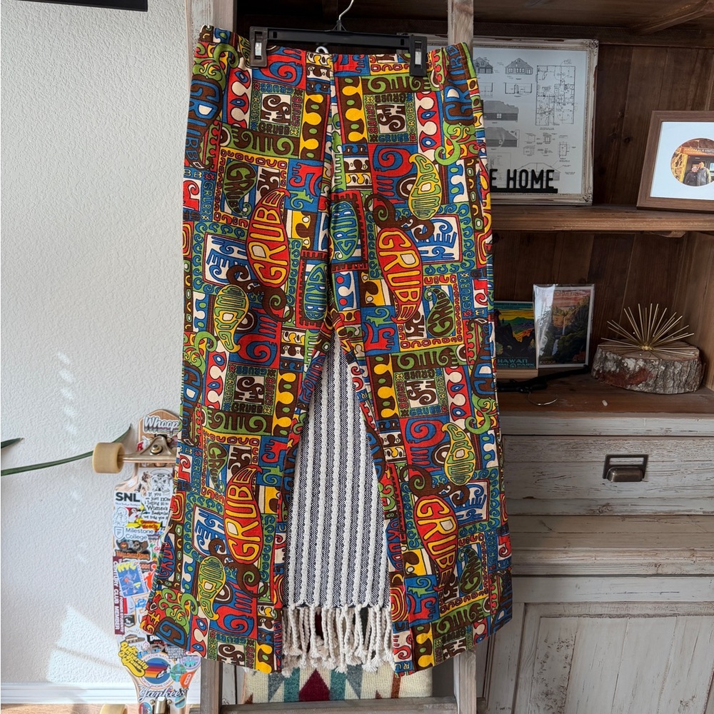 Vintage 1970s Robert Bruce women’s Grubb patterned pants size *large (18-20)